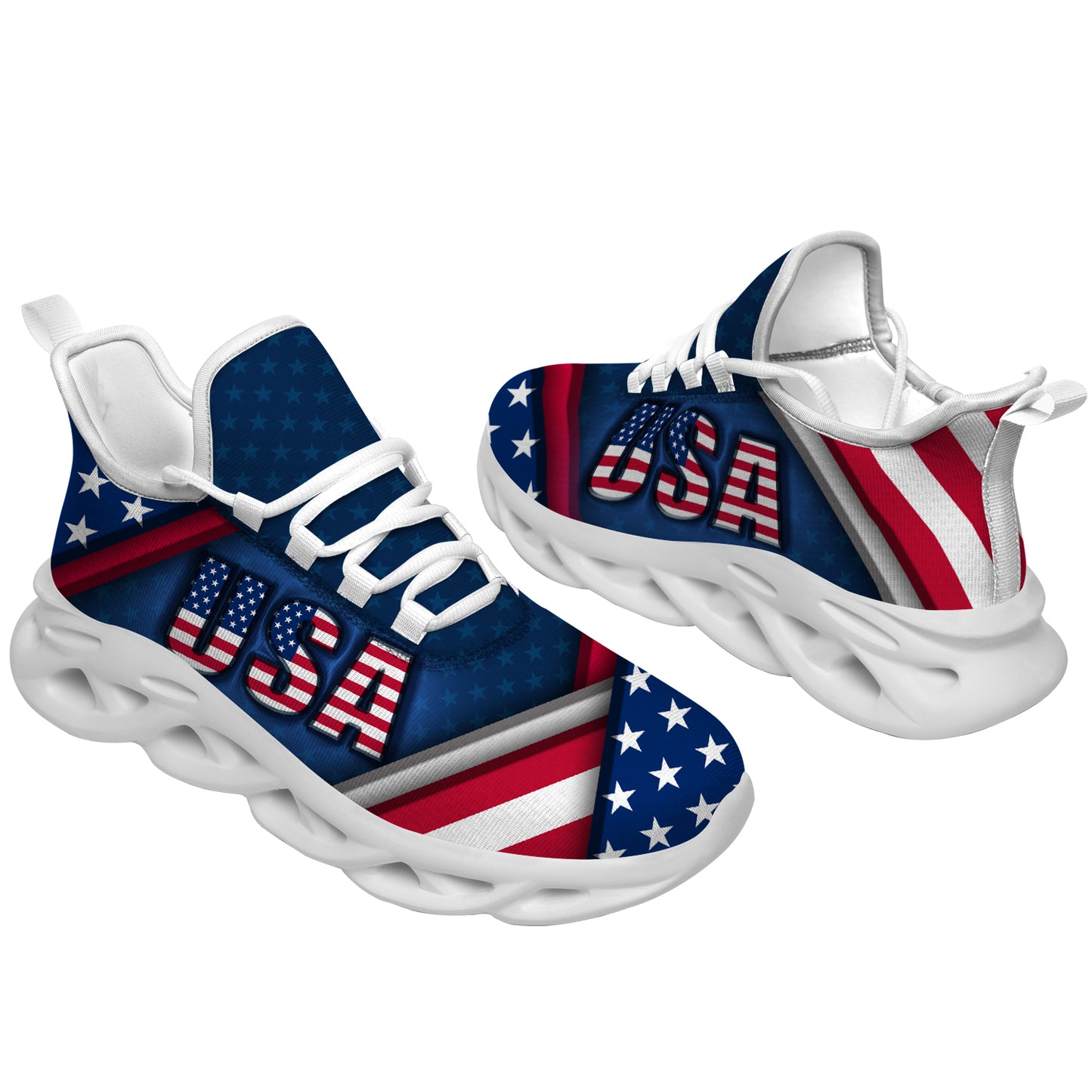 American Flag Shoes Mens Womens USA Flag Sneakers-8MS23021240
