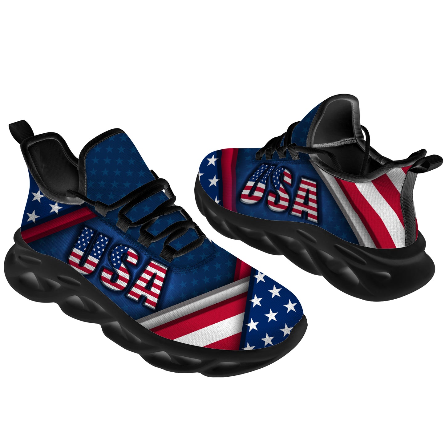 American Flag Shoes Mens Womens USA Flag Sneakers-8MS23021240