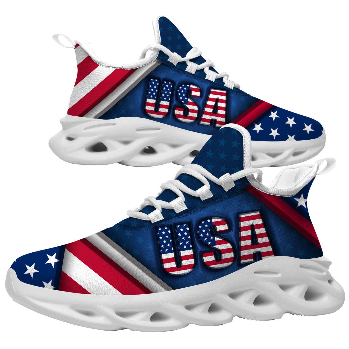 American Flag Shoes Mens Womens USA Flag Sneakers-8MS23021240